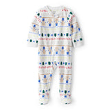 Grenouillère en Polaire Jacquard de Noël Bébé Carter's - Ivoire