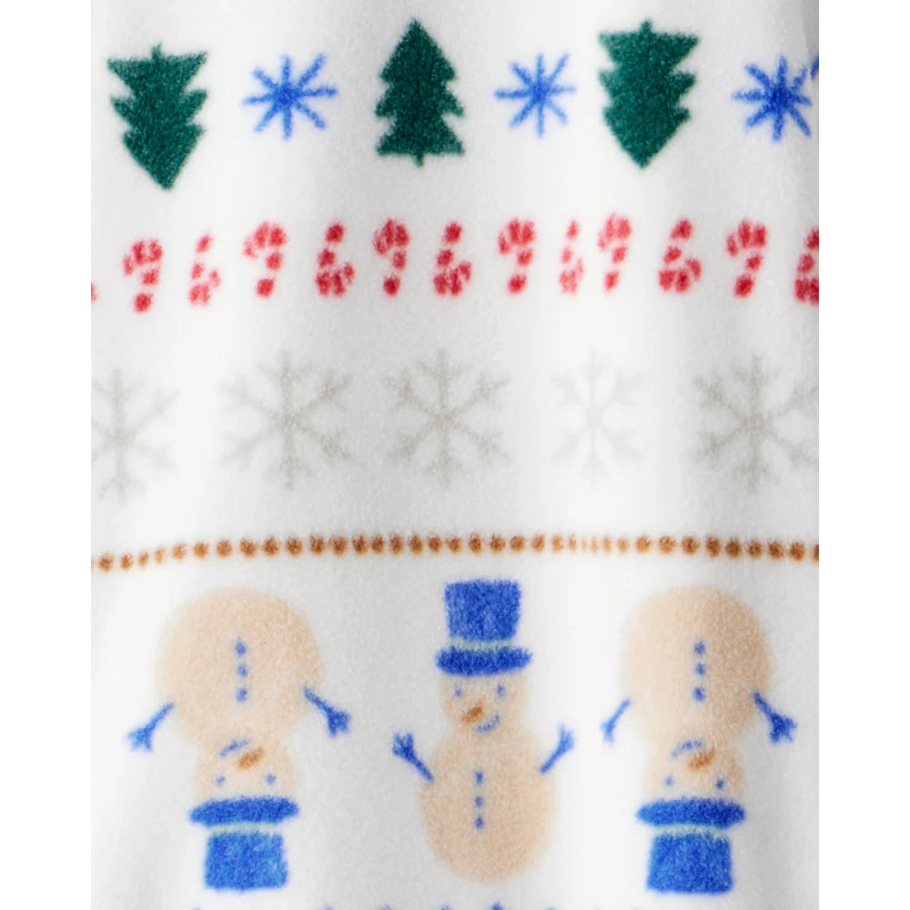 Grenouillère en Polaire Jacquard de Noël Bébé Carter's - Ivoire