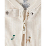 Grenouillère Thermique en Coton Motifs de Noël Bébé Carter's - Blanc