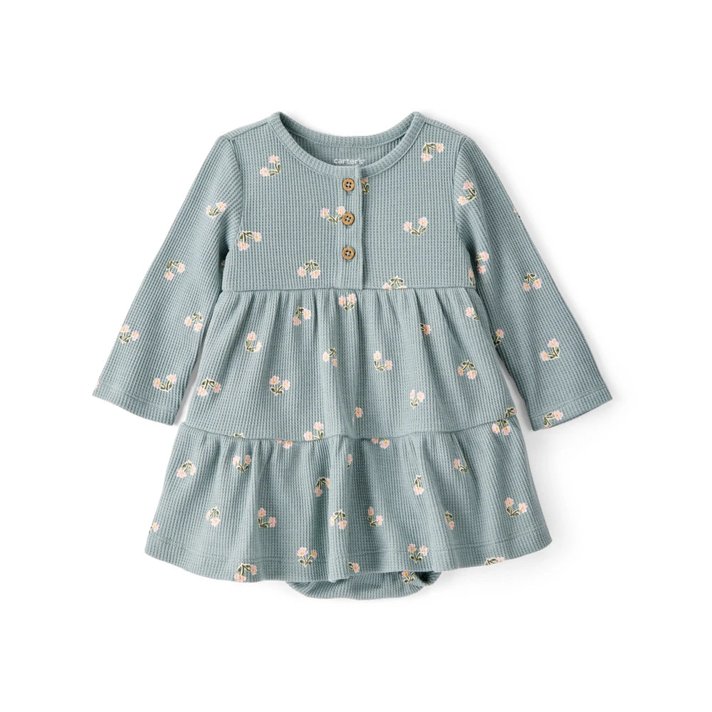 Robe Body Thermique Fleurie Bébé Fille Carter's - Vert