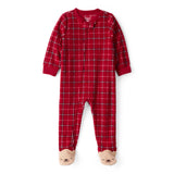 Grenouillère en Polaire Tartan Bébé Garçon Carter's - Rouge