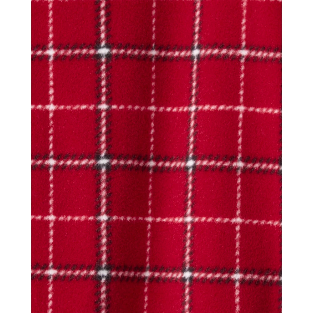 Grenouillère en Polaire Tartan Bébé Garçon Carter's - Rouge