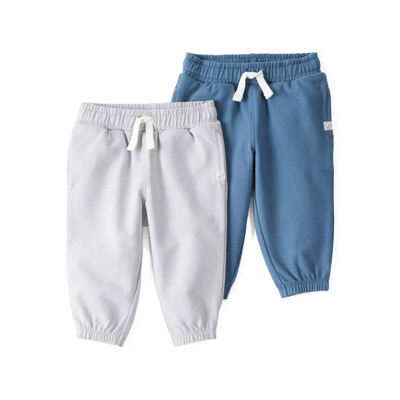 Baby Boy Little Planet 2-Pack Organic Cotton Pants - Navy & Gray