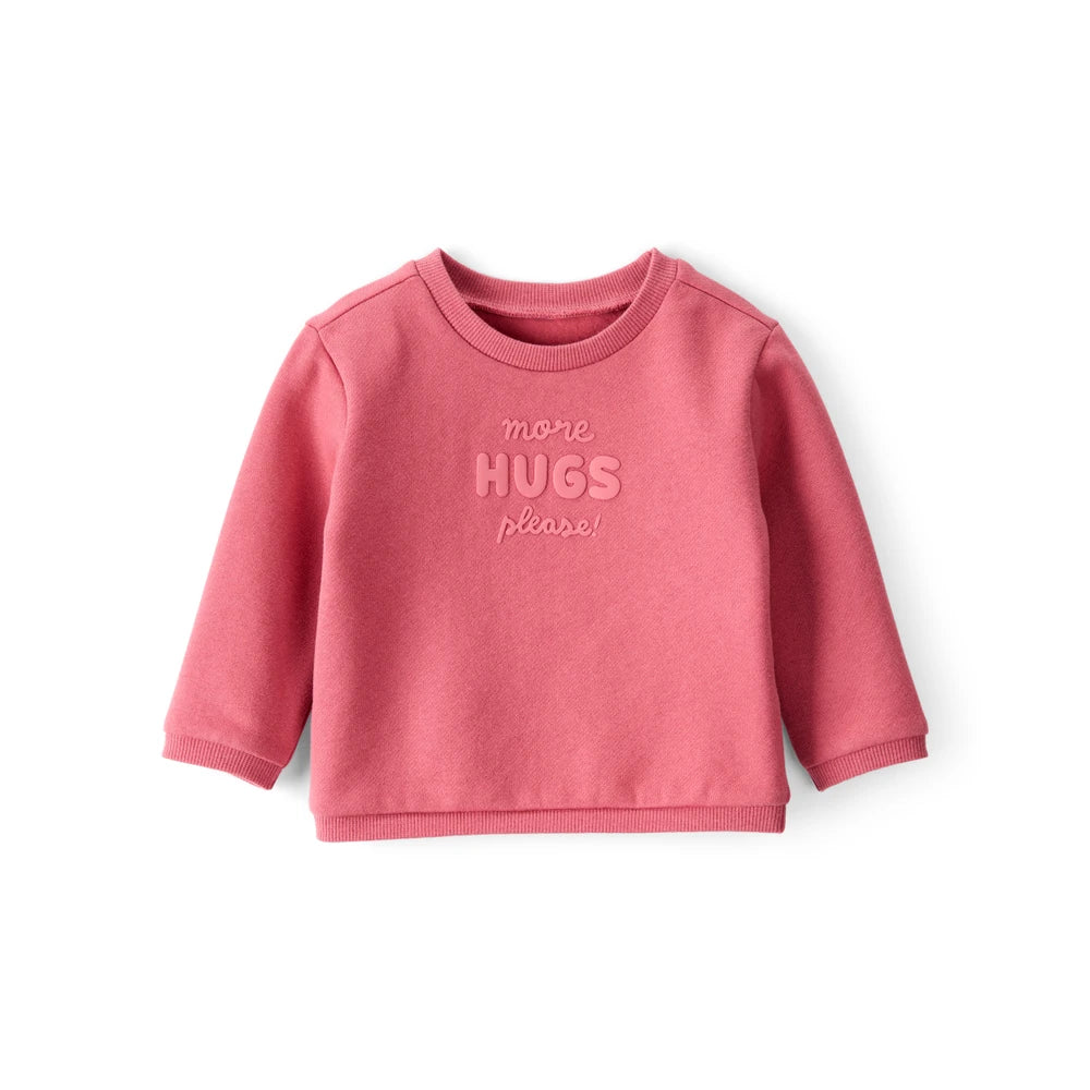 Sweat More Hugs Please Bébé Fille Carter's - Rose