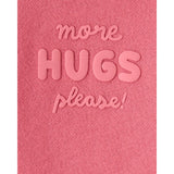 Sweat More Hugs Please Bébé Fille Carter's - Rose