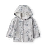Sweat Zippé à Capuche Chiens Bébé Garçon Carter's - Gris