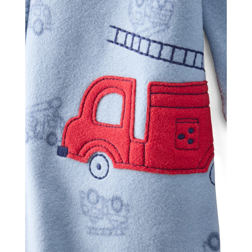 Grenouillère en Polaire Camion de Pompiers Bébé Garçon Carter's - Bleu