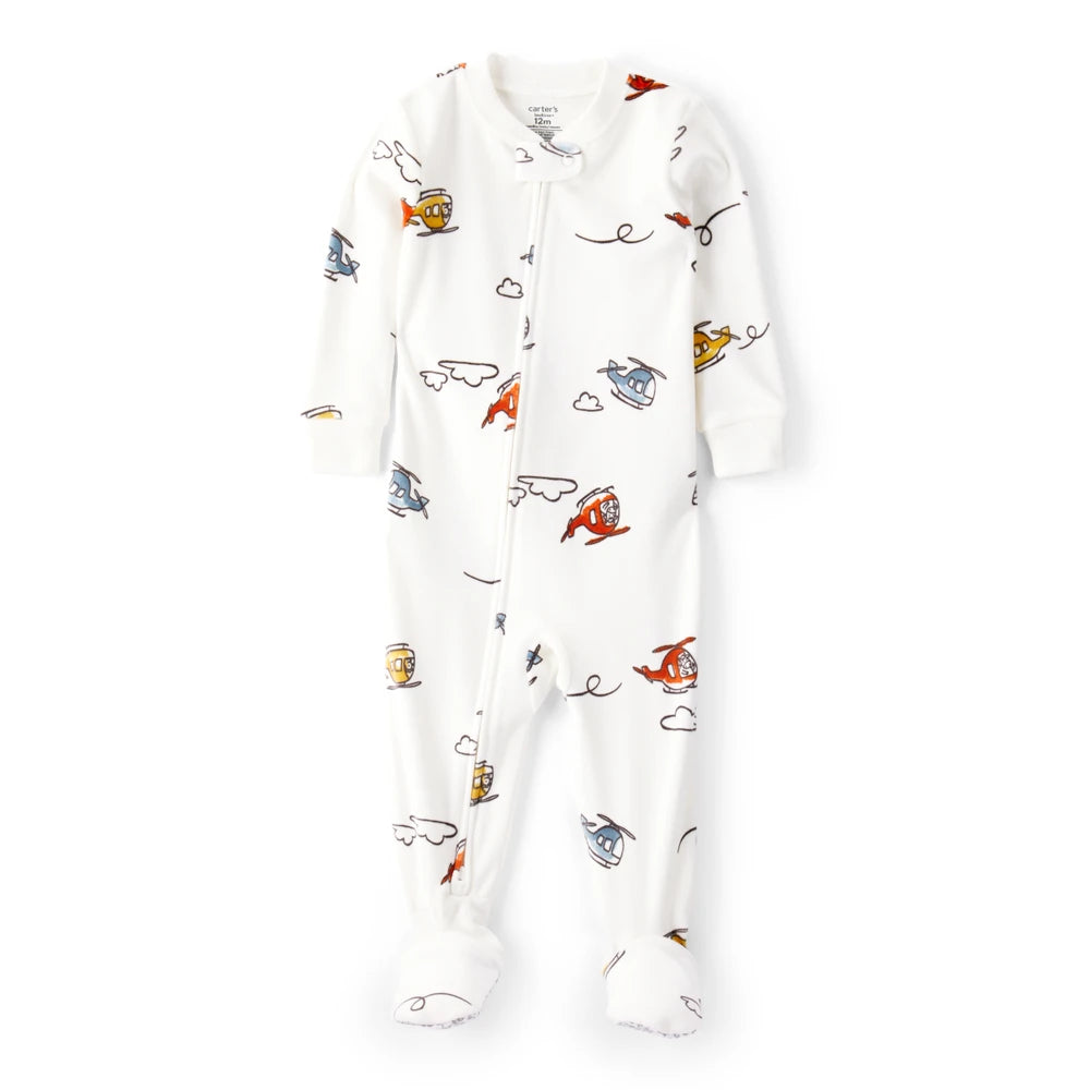 Grenouillère DreamPlush Hélicoptères Bébé Garçon Carter's - Ivoire
