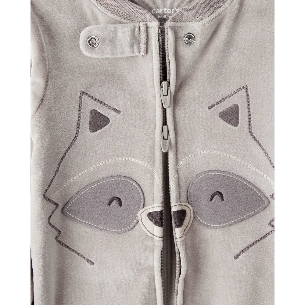 Grenouillère DreamPlush Raton Laveur Bébé Garçon Carter's - Gris