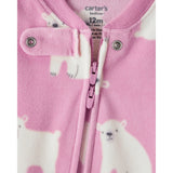 Grenouillère en Polaire Ours Polaire Bébé Fille Carter's - Rose