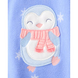Grenouillère en Polaire Pingouin Bébé Fille Carter's - Bleu