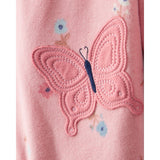 Grenouillère en Polaire Papillons & Fleurs Bébé Fille Carter's - Rose