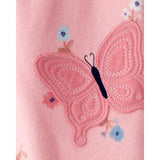 Grenouillère en Polaire Papillons & Fleurs Bébé Fille Carter's - Rose