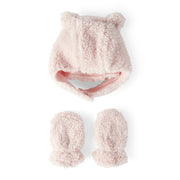 Ensemble Bonnet & Moufles en Sherpa Bébé Fille Carter's - Rose
