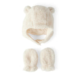Ensemble Bonnet & Moufles en Sherpa Bébé Carter's - Blanc