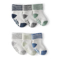 Baby Boy Carter's 6-Pack Striped Cuffed Ankle Socks - Green & Blue