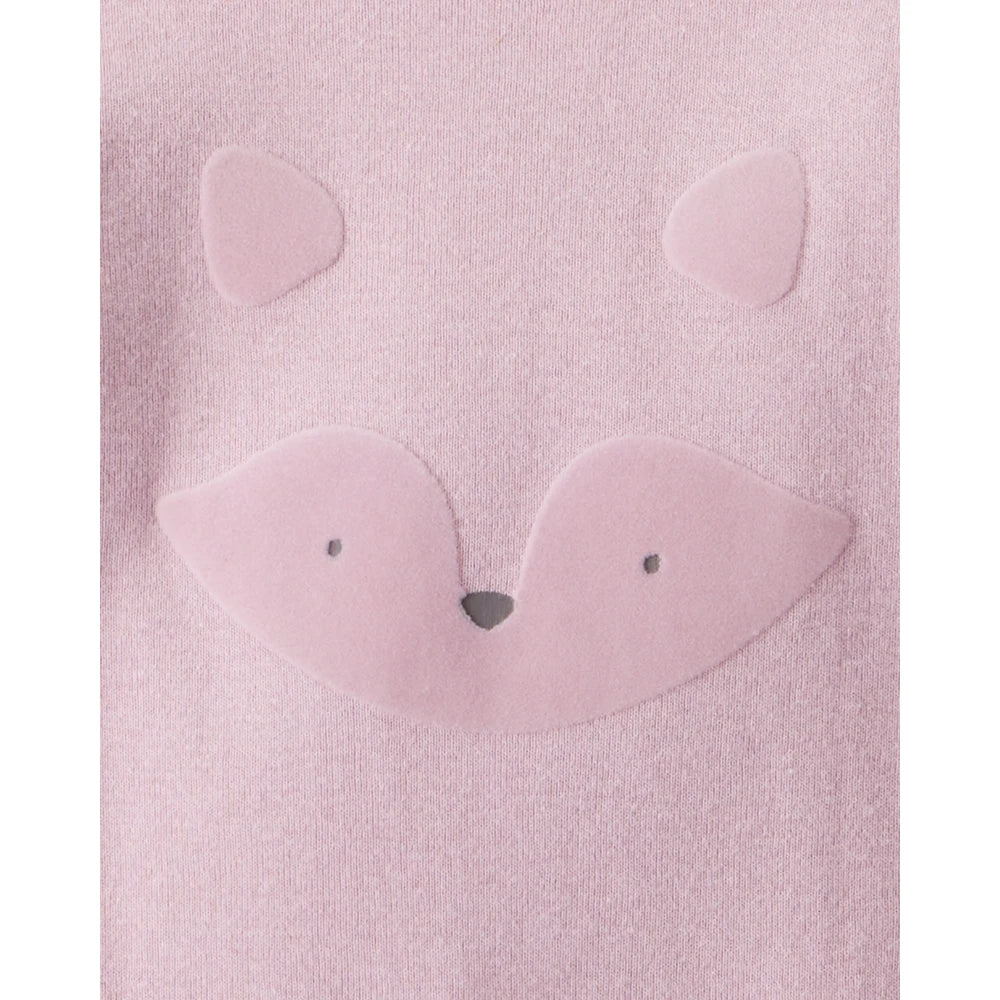 Lot de 4 Bodies à Manches Longues Renard & Koala Bébé Fille Carter's - Mauve Blanc & Rose