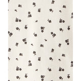 Lot de 4 Bodies à Manches Longues Moutons & Nœuds Bébé Fille Carter's - Noir & Blanc