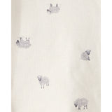 Lot de 4 Bodies à Manches Longues Moutons & Nœuds Bébé Fille Carter's - Noir & Blanc