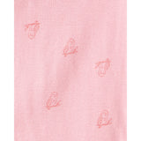 Lot de 4 Bodies à Manches Longues Hiboux & Fleurs Bébé Fille Carter's - Vert Rose & Blanc