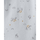 Lot de 4 Bodies à Manches Longues Licorne & Arc-en-ciel Bébé Fille Carter's - Marine & Blanc