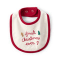 Baby Carter's My First Christmas Bib - White