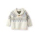 Pull Jacquard à Col Châle Bébé Garçon OshKosh - Crème