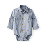Body Tissé Imprimé à Manches Longues Bébé Garçon OshKosh - Bleu