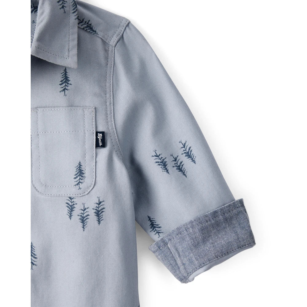 Body Tissé Imprimé à Manches Longues Bébé Garçon OshKosh - Bleu