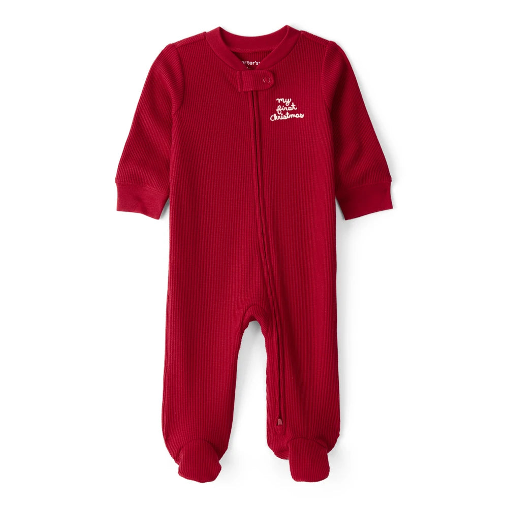 Grenouillère Thermique Mon Premier Noël Bébé Carter's - Rouge