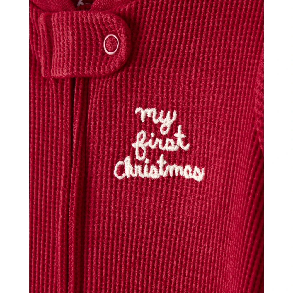 Grenouillère Thermique Mon Premier Noël Bébé Carter's - Rouge