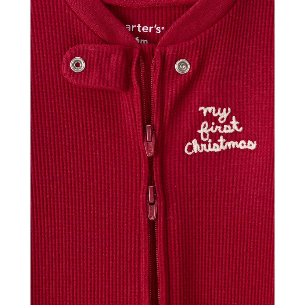 Grenouillère Thermique Mon Premier Noël Bébé Carter's - Rouge