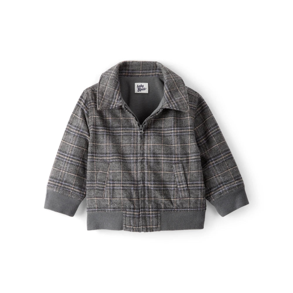Veste Zippée à Carreaux Bébé Garçon OshKosh - Gris