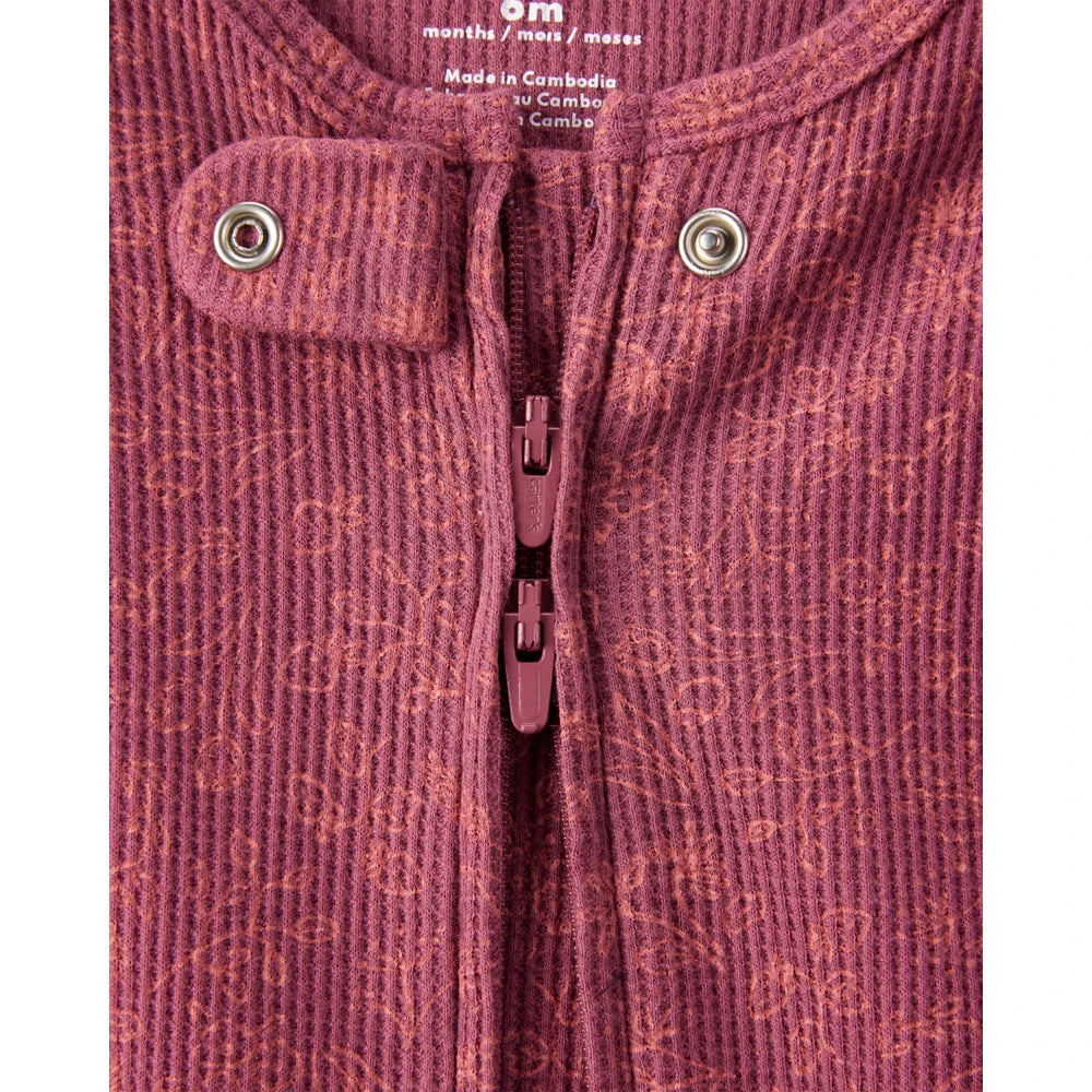 Grenouillère Texturée Petites Fleurs Bébé Fille Carter's - Rose