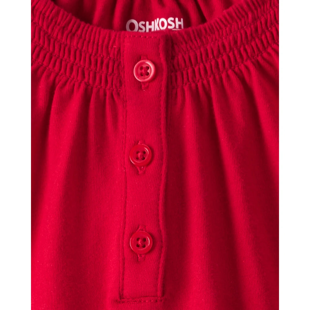 Body à Smocks à Manches Longues Bébé Fille OshKosh - Rouge