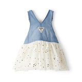 Jupe-Salopette Chambray et Tulle Bébé Fille OshKosh - Bleu & Crème