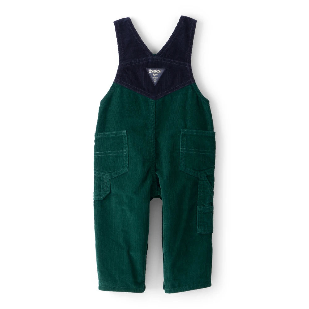 Salopette en Velours Côtelé Bébé Garçon OshKosh - Vert
