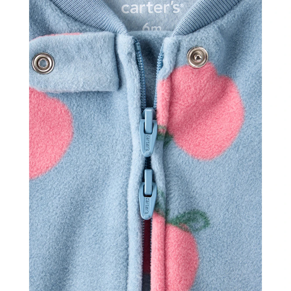 Grenouillère en Micropolaire Pommes Bébé Fille Carter's - Bleu