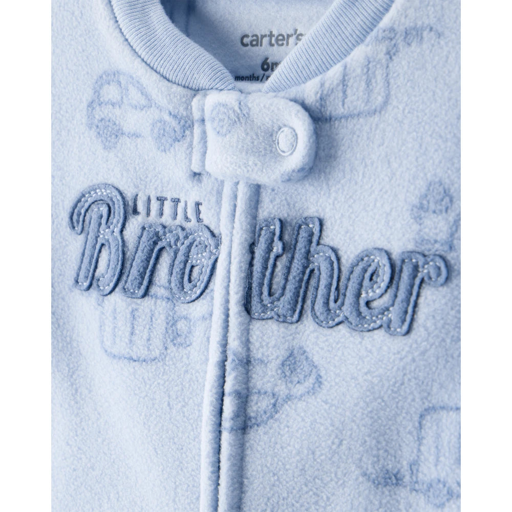 Grenouillère en Micropolaire Camion de Pompiers Bébé Garçon Carter's - Bleu