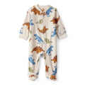 Grenouillère en Micropolaire Dinosaures Bébé Garçon Carter's - Blanc