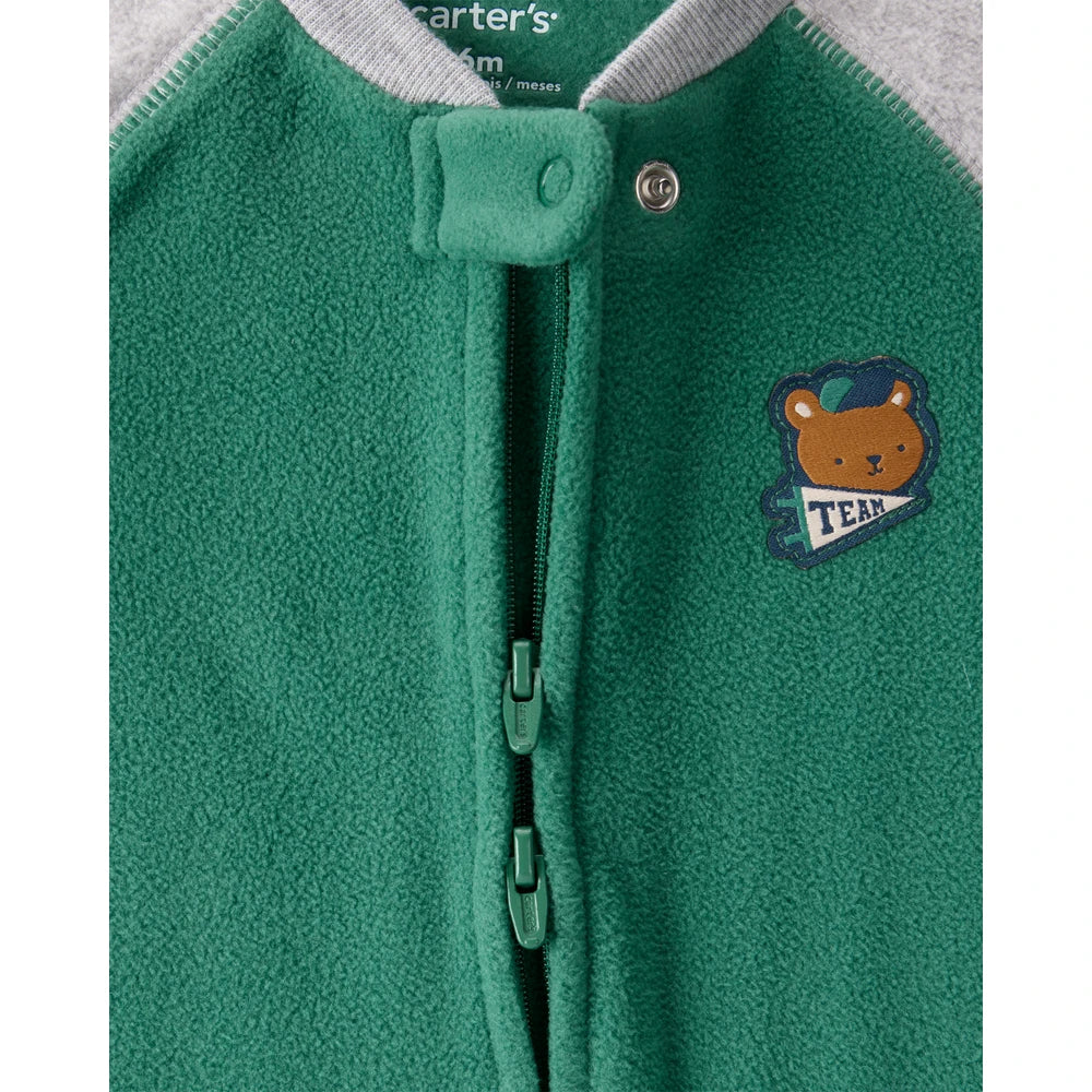 Grenouillère en Micropolaire Ourson Bébé Garçon Carter's - Vert