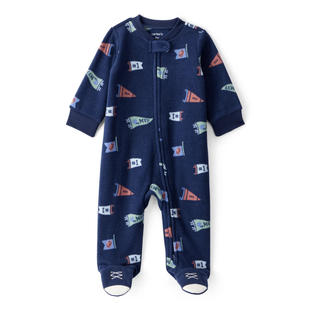 Grenouillère en Micropolaire Sport Bébé Garçon Carter's - Bleu Marine