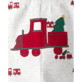 Ensemble 3 Pièces Bodies & Pantalon Train de Noël Bébé Garçon Carter's - Rouge