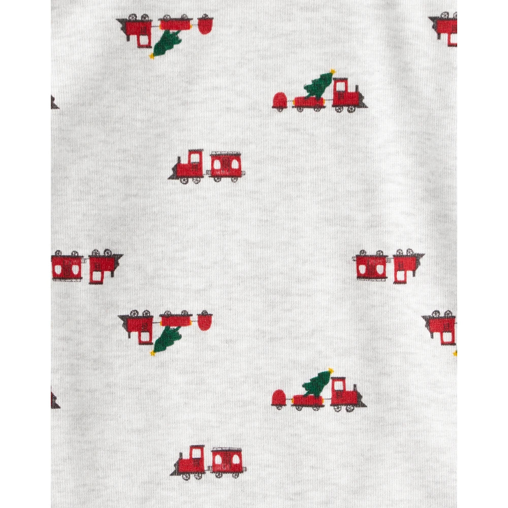 Ensemble 3 Pièces Bodies & Pantalon Train de Noël Bébé Garçon Carter's - Rouge
