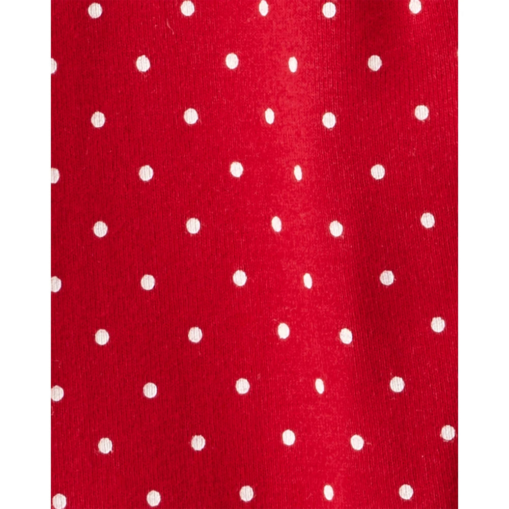 Ensemble 3 Pièces Grenouillère de Noël Fleuri Bébé Fille Carter's - Rouge