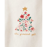Ensemble 3 Pièces Grenouillère de Noël Fleuri Bébé Fille Carter's - Rouge