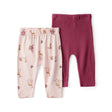 Lot de 2 Pantalons PurelySoft Faons Bébé Fille Carter's - Bordeaux & Rose