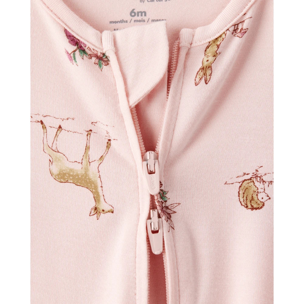 Grenouillère Convertible PurelySoft Faons Bébé Fille Carter's - Rose