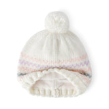 Bonnet à Pompon Rayé Bébé Fille Carter's - Blanc