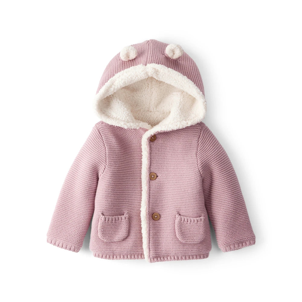 Cardigan en Coton Doublé Sherpa Bébé Fille Carter's - Rose